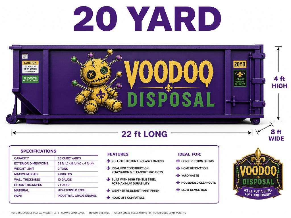 20 yard roll-off dumpster