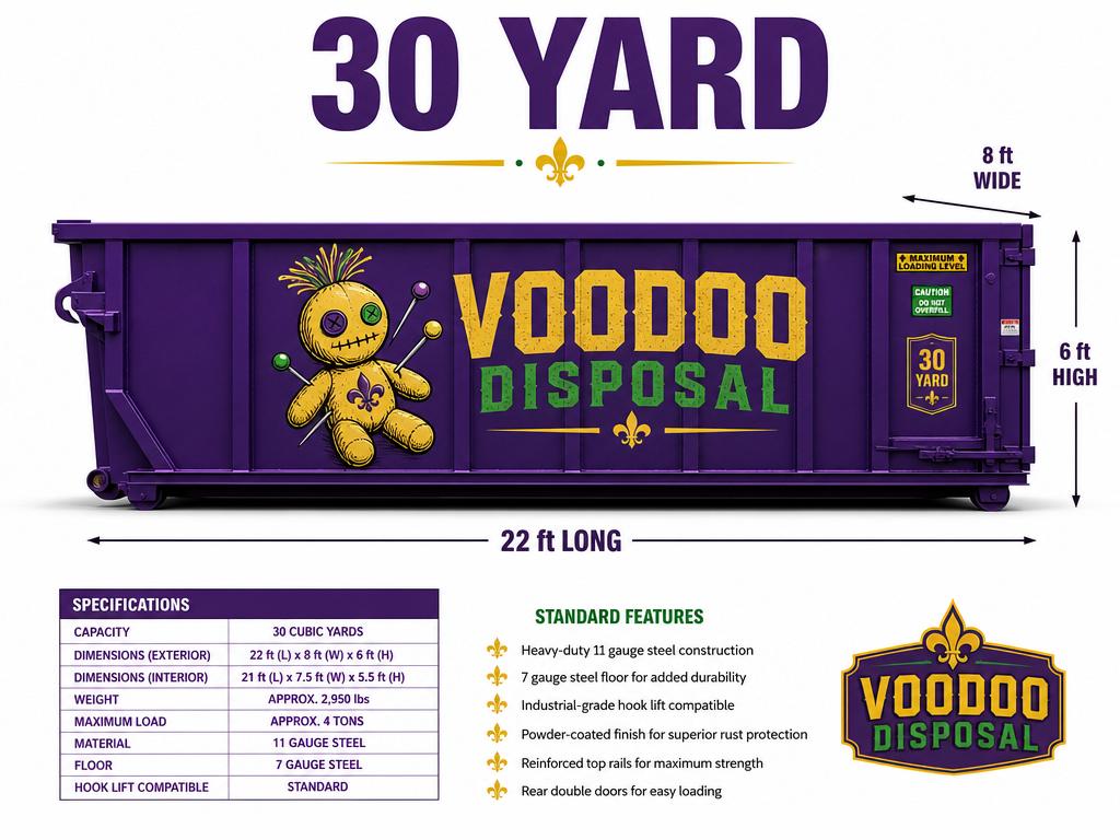 30 yard roll-off dumpster
